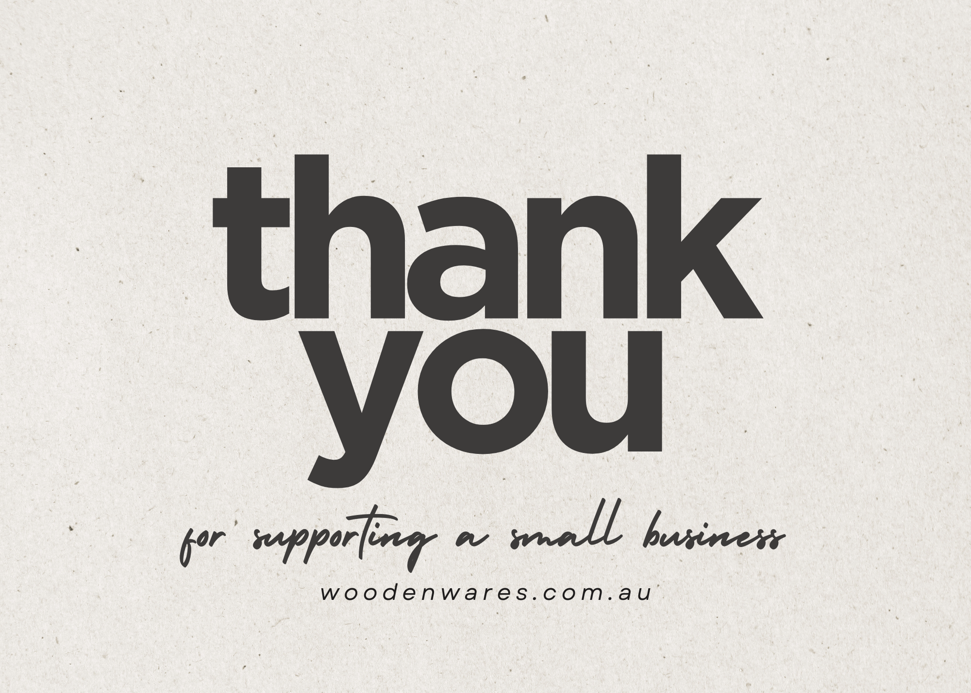 Beige Aesthetic Neutral Minimalist Business Thank You Card