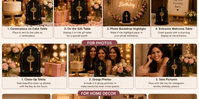 Birthday Key Display Ideas for Parties, Photos, and Home Decor 9 birthday key home display keepsake Australia
