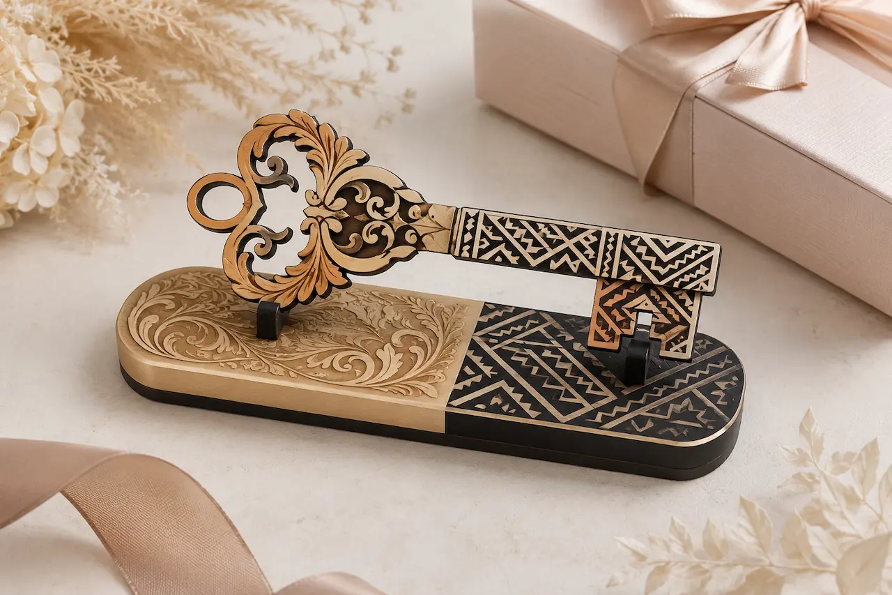 Can I Put Two Different Cultural Patterns on One 21st Birthday Key and How Does It Actually Work 1 How the Key and Stand Work as a Dual Culture System